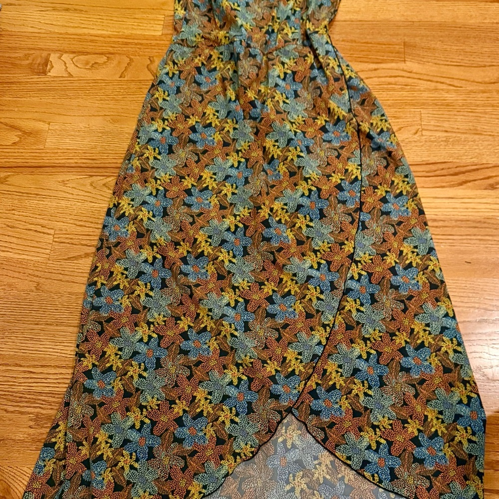 Toad&Co. Sunkissed Maxi Dress- women's black floral dot print
